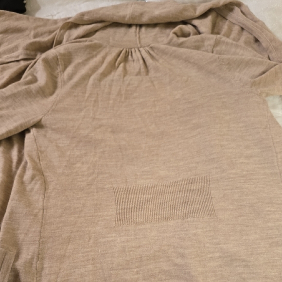 Fenn Wright Manson 100% Merino Wool Beige Draped Cardigan - Picture 7 of 13